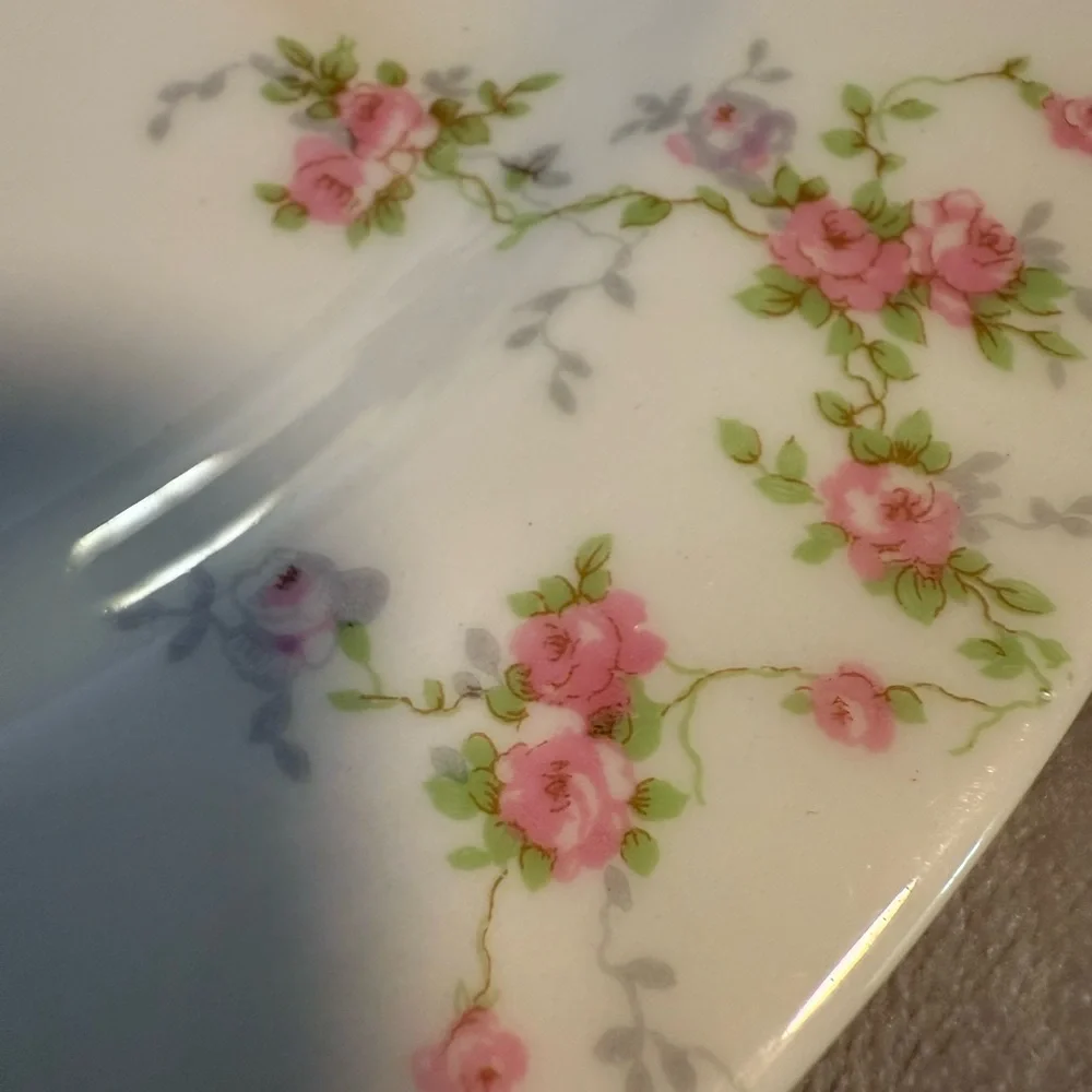 Theodore Haviland New York Serving PLATTER‎ Oval Large Pink Floral Spray Shabby